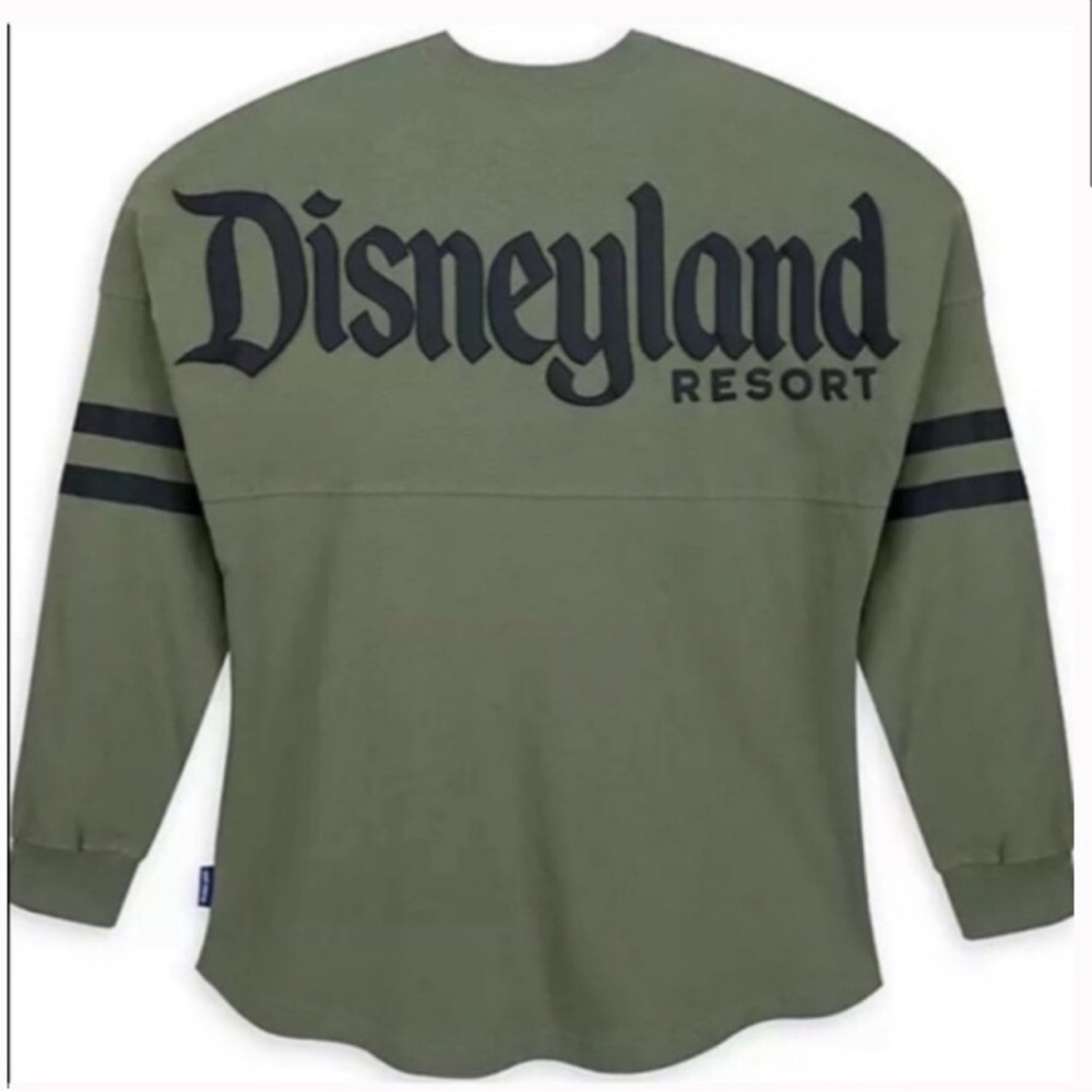 Disney Spirit Jersey Disneyland Resort Army Green Long Sleeve